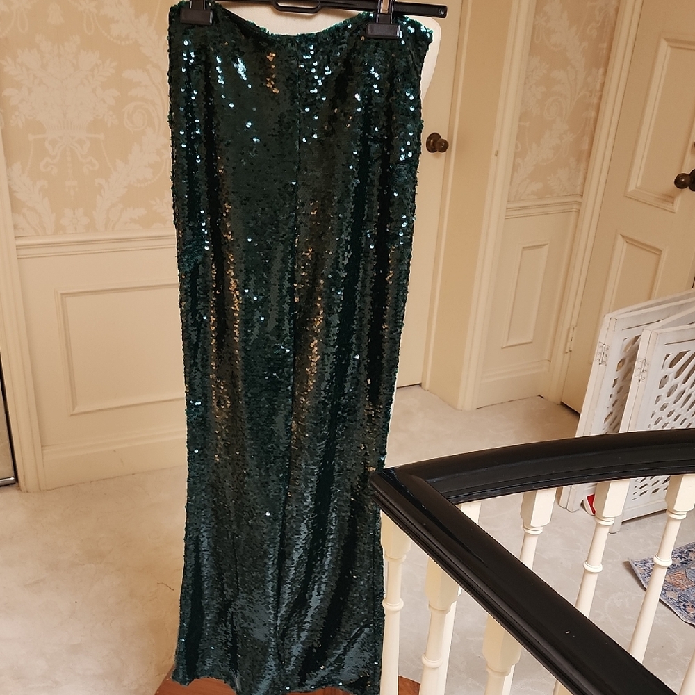 Zara Emerald Sequin Skirt